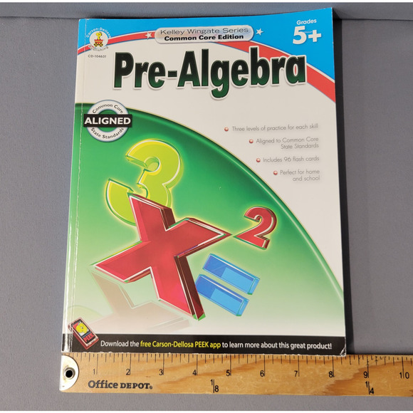 Kelley Wingate Pre-Algebra Workbook Grades 5-8 Carson Dellosa Common Core Math - Picture 10 of 16
